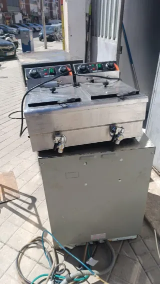 Freidora doble acero inoxidable