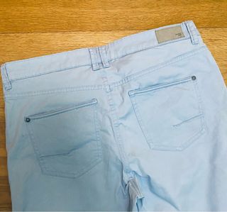 Pantalón Mango Talla 44 Azul Claro