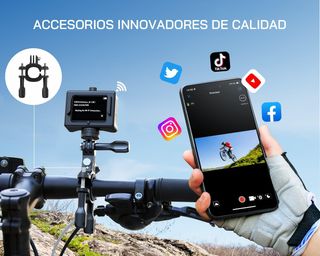 WOLFANG Cámara Deportiva WiFi 4K 60FPS GA300, Vide