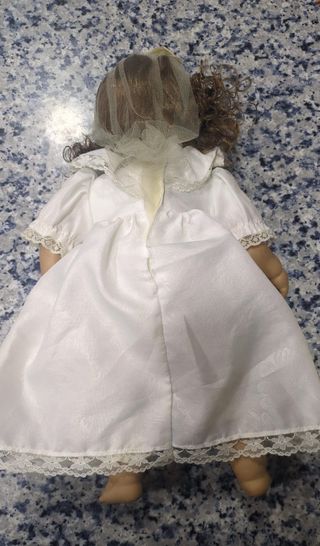 Muñeca Vintage años 90 Vestido Blanco