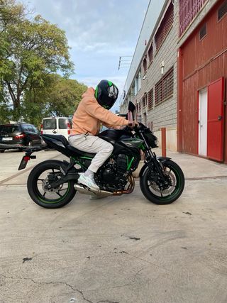 Kawasaki Z650 Negra mate y Verde