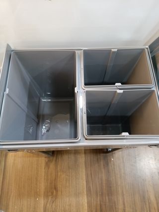 Relaxdays cubo de basura 3 extraible