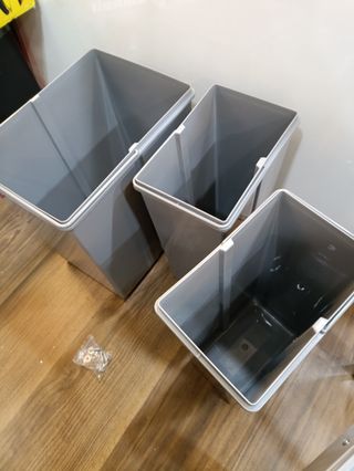 Relaxdays cubo de basura 3 extraible