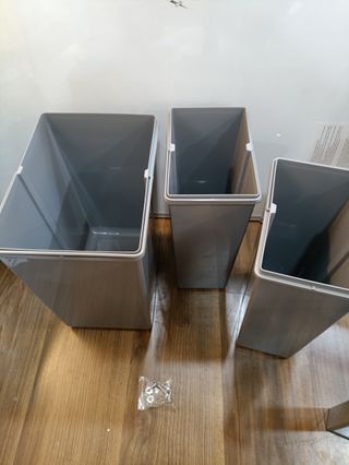 Relaxdays cubo de basura 3 extraible