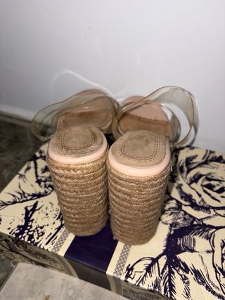 Sandalias de esparto con plataforma