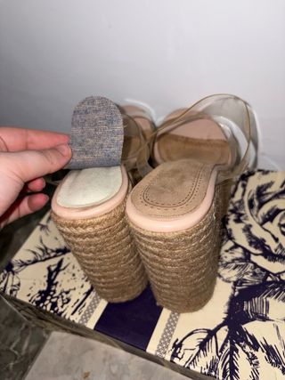 Sandalias de esparto con plataforma