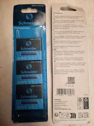 Schneider Cartuchos Tinta Azul Borrable
