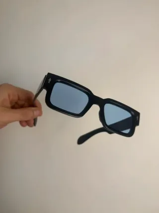 Occhiali Da Sole Rettangolari Lenti Blu
