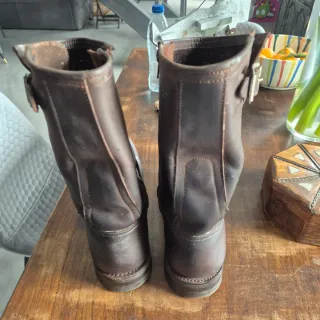 Botas de Moto de Cuero Marrón