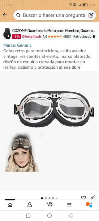 Gafas de aviador estilo retro