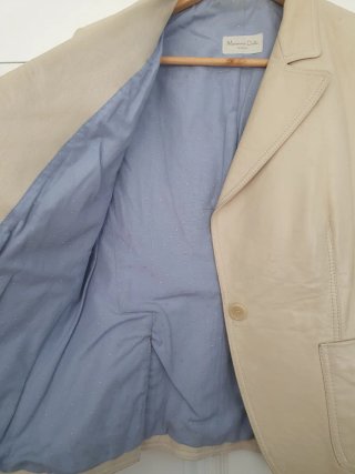 Chaqueta blazer cuero Massimo Dutti