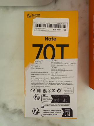 Realme Note 70T 64GB Negro