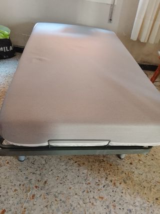 Cama articulada con motor y colchón antiescaras