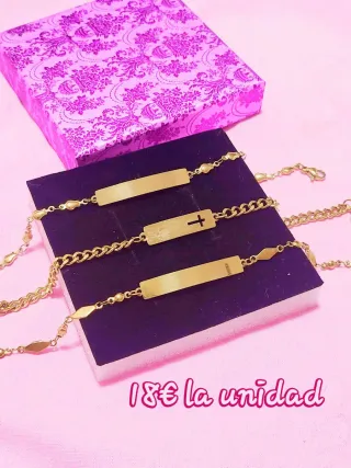 Pulsera de oro laminado personalizada
