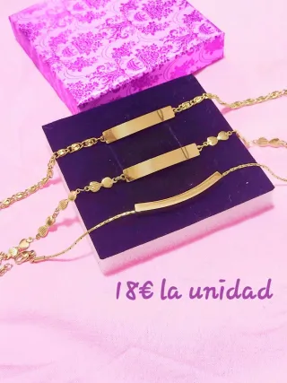 Pulsera de oro laminado personalizada