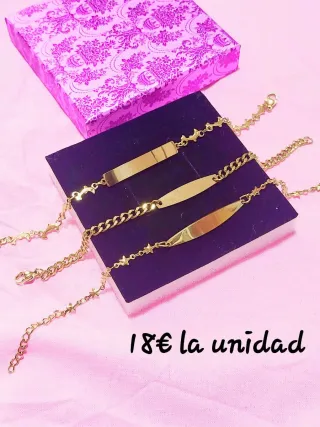 Pulsera de oro laminado personalizada