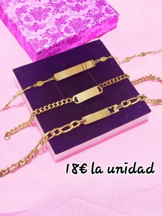 Pulsera de oro laminado personalizada