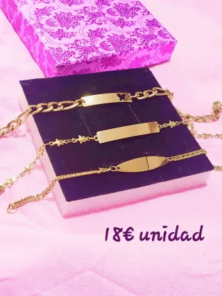 Pulsera de oro laminado personalizada