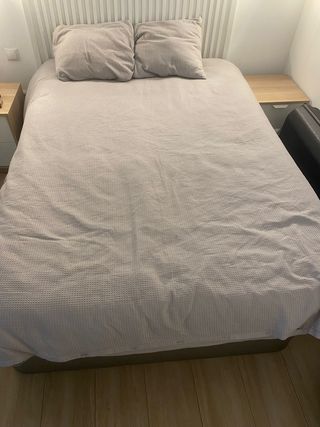 Edredón Ikea Beige/Gris + 2 Almohadas