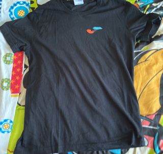 Camiseta Joma Negra Logo Pequeño