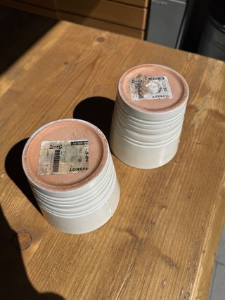 2 Macetas Blancas Ikea