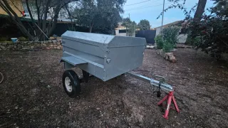 Remolque pequeño acero galvanizado con tapa