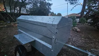 Remolque pequeño acero galvanizado con tapa