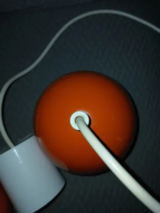 Coppia Lampadari Space Age Arancioni