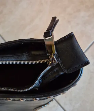 Borsa Bata Donna Nera con Borchie