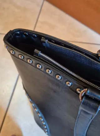 Borsa Bata Donna Nera con Borchie