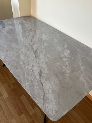 Mesa Westwing cerámica gris y blanco