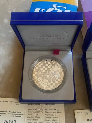 3 Monete Argento Euro Francia Renault e Centenario