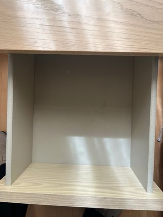 Mesita Noche IKEA MALM Roble. 2 cajones. 40 x 55cm