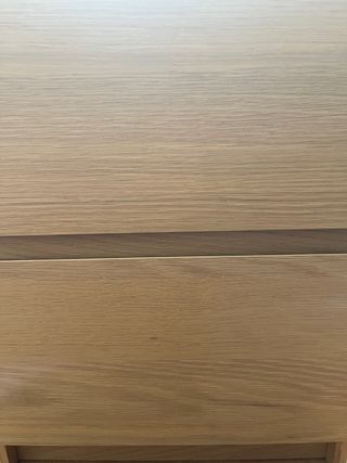 Mesita Noche IKEA MALM Roble. 2 cajones. 40 x 55cm