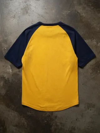Camiseta Nike Vintage 90s Raglan Amarilla/Azul