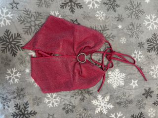 Top festival brillante corazón. Sin usar.