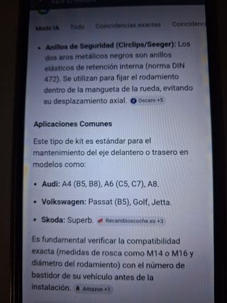 Juego cojinete rueda  Audi A4,A6