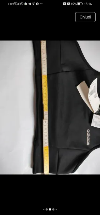 Top sportivo Adidas aeroready nero taglia L