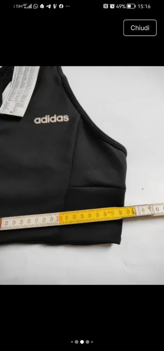 Top sportivo Adidas aeroready nero taglia L