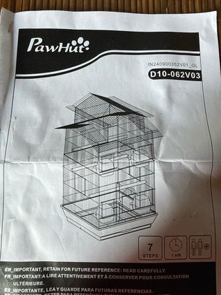 Jaula decorativa jardin grande para varios pájaros