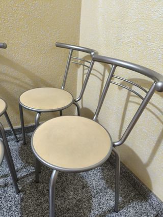 Pack 4 Sillas de cocina metálicas