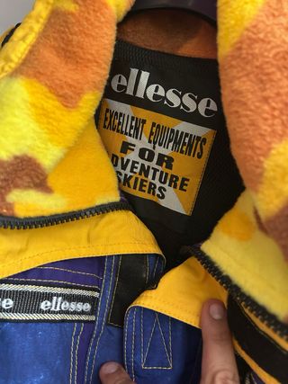 Giubbotto ellesse vintage blu e giallo