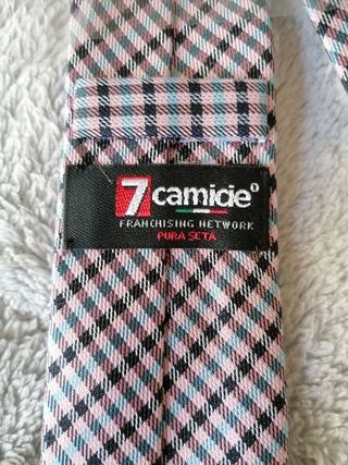 Corbata 7 camicie 100% seda natural + regalo