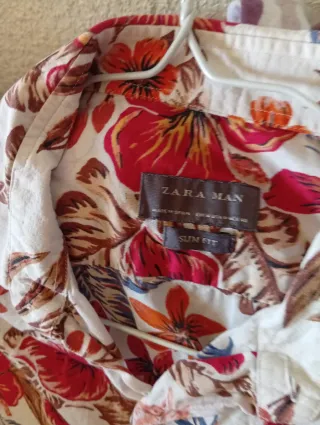 3 Camisas Flores Zara Man Talla M