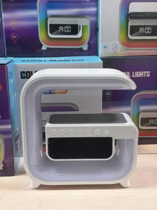 Altavoz y cargador inalámbrico multicolor