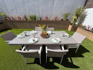 Tavolo da Pranzo Esterno Fronda + 6 Sedie