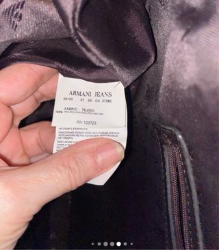 Borsa Armani Jeans Pelle Verniciata Nera