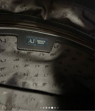 Borsa Armani Jeans Pelle Verniciata Nera