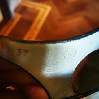 Sandalias de piel negra fiesta 37-38