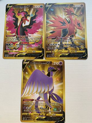 Cartas Pokémon Galar: Articuno, Zapdos, Moltres V